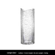 (Straight 30cm)Luminous In The Dark Glass Vase Minimalist Nordic Style Noctilucent Handmade