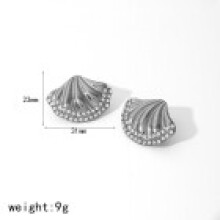 (Style D) Shell Element Natural Earrings With Gold Plating Stainless Summer Steel Fashion