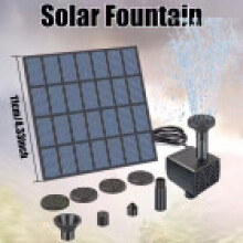 Fontaine solaire avec base flottante pour piscine de jardin et caractéristiques eau