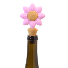(Pink Sunflower)Sombrero de Vaquero de Silicona Sello de Vino con Diseño Patentado para Regalo y Accesorios para el Hogar Bar
