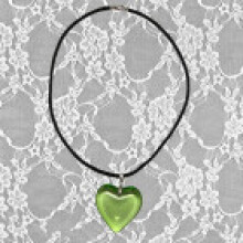 (StyleD) Pink Heart Jewelry For Girls Alloy Pendant Leather Chain Hip Hop Item Gift