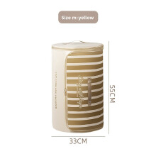 (Yellow 55x33cm) Foldable Cylinder Oxford Organizer With Stripes And Letter For Prints Daily