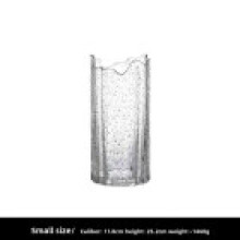 (Straight 25cm)Leuchtende im Dunkeln Glas Vase minimalistisch nordischer Stil nachtleuchtend Handarbeit