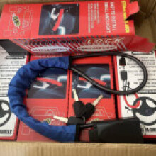 (Blue)Cerradura de dirección de coche con cable de acero duradero y función antirrobo para vehículo
