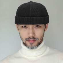 (Black) Denim Brim Flat Cap With Adjustable Fit For Casual Streetwear In Seasons All