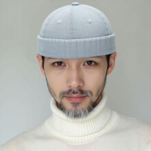 (Light Blue) Denim Brim Flat Cap With Adjustable Fit For Casual Streetwear In Seasons All