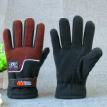 (Brown)Fleece Bike Gloves Adults Anti Slip Features Outdoor Cycling Supplies Commuting