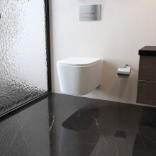AICA Modern Wall Hung Rimless Toilet Pan UF Seat