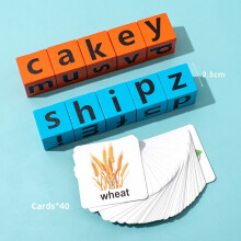 (StyleE)Toddler Educational Wooden Blocks With Alphabet Puzzle For Childhood Development