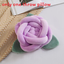 (Purple) Flower Design Cozy Decorative Pillow With Cotton Fill For Home Sofa And Office