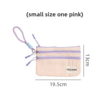 (Pink 19.5x13cm) Wallet Passport Multifunction With Waterresistant Fabric For Daily Travel And