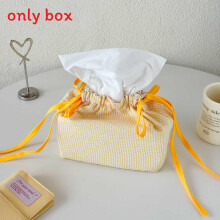 (Yellow)Contemporary Fabric Tissue Box With Breathable Material For Home Cafe And Decor Dining