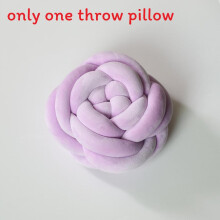 (Purple) Plush Rose Flower Throw Pillow With Solid Color Design For Room Living Decor