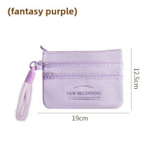 (Purple) Oxford Passport Travel Cover With Letter Print Waterresistant And Material