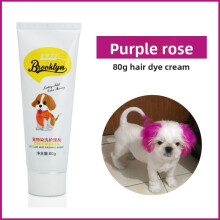 (Purple Rose) 80g Permanent Semi Pet Dye Cream High Pigmented Colorful Dog Hair Bright Coloring Dyestuff Pigment Supplies For Black Home