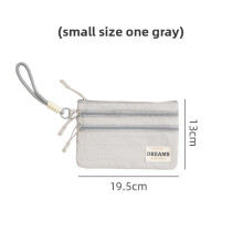 (Gray 19.5x13cm) Wallet Passport Multifunction With Waterresistant Fabric For Daily Travel And