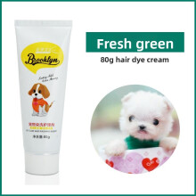 (Fresh Green) 80g Semi Permanent Pet Dye Cream High Pigmented Colorful Dog Hair Bright Coloring Dyestuff Pigment Supplies Black Home For