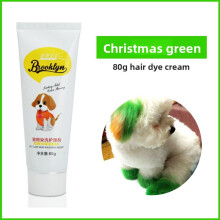 (Christmas Green) 80g Semi Permanent Pet Dye Cream High Pigmented Colorful Dog Hair Bright Coloring Dyestuff Pigment Supplies Black Home For