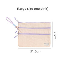 (Pink 31.5x25cm) Passport Multifunction Wallet With Waterresistant Fabric For And Daily Travel