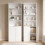 Homcom HOMCOM Bookcase with Adjustable Shelf 6-Tier Tall Bookshelf, White 9