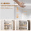 Homcom HOMCOM Bookcase with Adjustable Shelf 6-Tier Tall Bookshelf, White 2