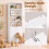 Homcom HOMCOM Bookcase with Adjustable Shelf 6-Tier Tall Bookshelf, White 3