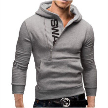 (Light Gray,XL)Moletom masculino inverno fino com capuz quente casaco jaqueta roupa presente moda