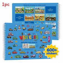 (Scene)Kids Traffic Sticker Book Coloring Activity Book With 600 Stickers For Gift