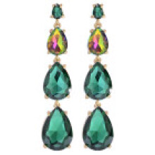 (Gold Green) Earrings Elegant Drop Irregular Design Women Trendy Accessories Party Jewelry