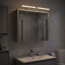 vidaXL Badezimmerspiegelschrank Sonoma-Grau 63,5 x 16 x 62,5 cm
