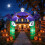 Living And Home 8.2FT Halloween Inflatable Devil Archway Decoration with Built-in Lights 1