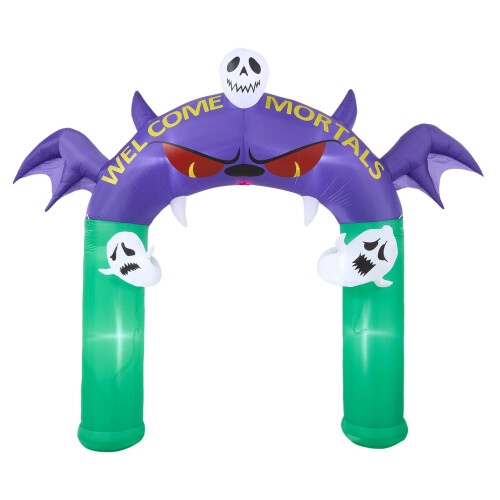 Living And Home 8.2FT Halloween Inflatable Devil Archway Decoration with Built-in Lights 2