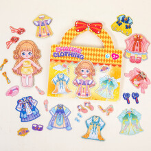 (Yellow)Kids Diy Magnetic Puzzle Board With Princess Motifs For Brain Boosting And Play