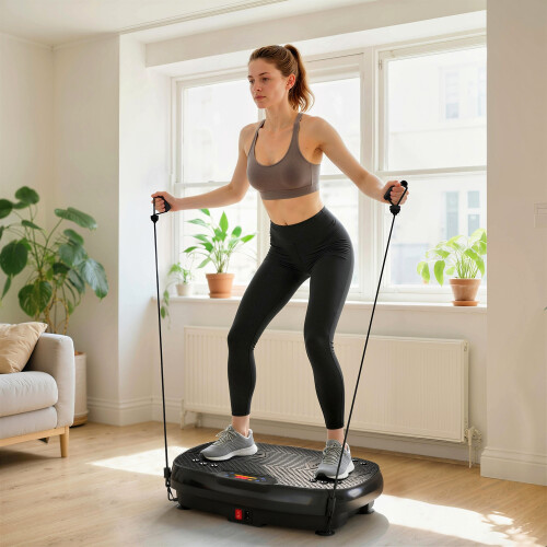 SPORTNOW Vibration Plate Exercise Machine with 120 Speed Levels, 5 Programs