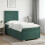 VidaXL vidaXL Boxspringbett mit Matratze Dunkelgrün 90 x 200 cm Samt 1