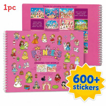 (Princess)Kids Traffic Sticker Book Coloring Activity Book With 600 Stickers For Gift