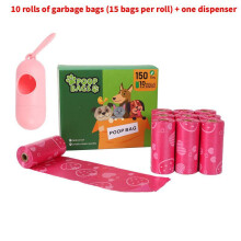 (Purple 10Rolls)Recyclable Dog Waste Bags With Strawberry Print For Outdoor Pet Cleanup Travel