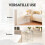 Outsunny Outsunny 46cm Round Garden Table Side Table with Removable Tray, White 7