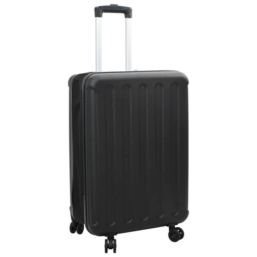 VidaXL vidaXL Suitcase Folding with Lock Black 34 x 23 x 55.5 cm ABS Plastic