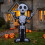 Living And Home 4 FT Halloween Inflatable Skeleton Decoration with LED Lights 2