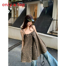 (M)Regata feminina sem mangas design leopardo casual estilo verão conforto e