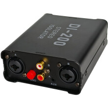 Dual-Channel XLR Stereo Audio Isolator Multifunctional Audio Noise Filter 2 Way Audio Isolator for Mixer Mic Live