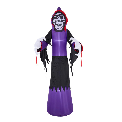 Living And Home 11 FT Halloween Inflatable Grim Reaper Decoration with LED Lights 1