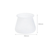 (White)Tpr Table Foot Cover Antislip Silent Thickened Chair Leg Cap Protector Floor