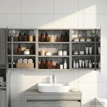 vidaXL Badezimmerschrank-Set 3 stk. 100 x 10,5 x 50 cm Holzwerkstoff