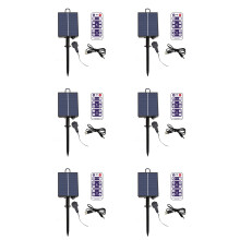 6X 1200mAh Solar Panel Control Box Kits Lithium Battery Panel for 3.7V 24V LED String Strip Lamp  Charging