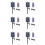 6X 1200mAh Solar Panel Control Box Kits Lithium Battery Panel for 3.7V 24V LED String Strip Lamp  Charging 1