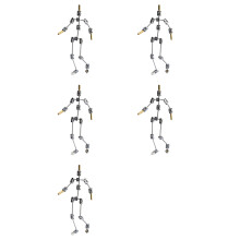 5X Armature Kit - DIY Metal Puppet Figure Skeleton, Easy to Assemble, Animated Character Design