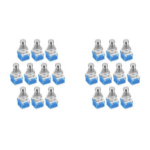 20PCS Guitar Effects Pedal Footswitch 3PDT Stomp Pedal 9-Pin Locking Push Button Foot