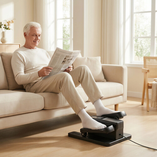 SPORTNOW Under Desk Elliptical Machine with Manual & Auto Modes